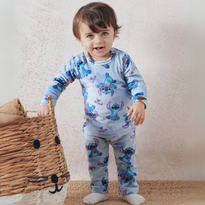 Stitch Light Blue Fleece Pyjama Set