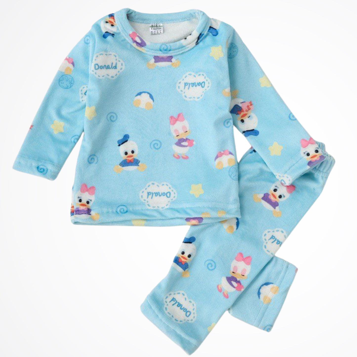 Donald And Daisy Duck Light Blue Fleece Pyjama Set