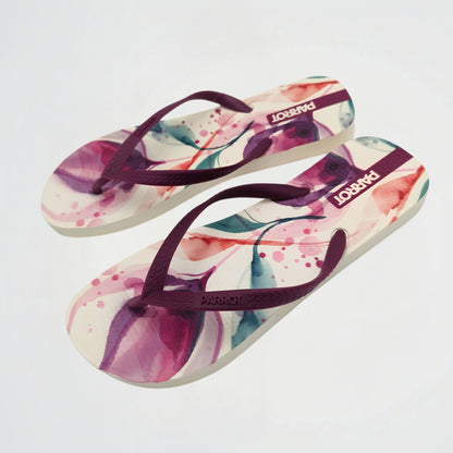 Floral Burgundy Flipflop