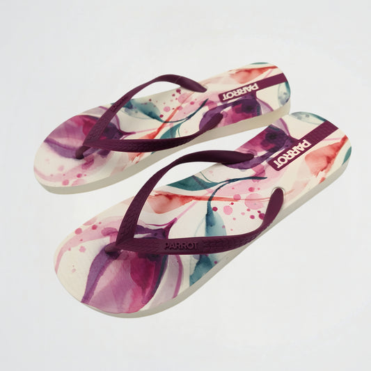 Floral Burgundy Flipflop