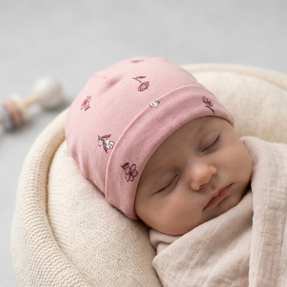 Flowers Pink Fleece Ice Cap