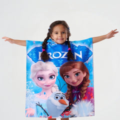 Frozen Elsa and Anna Microfiber Beach Poncho