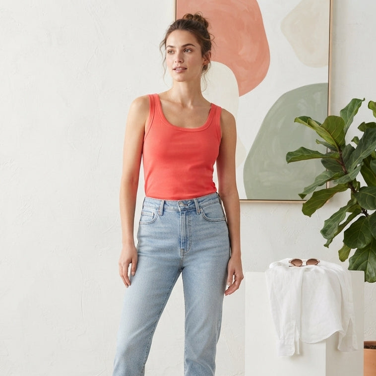 Basic Orange Cotton Top
