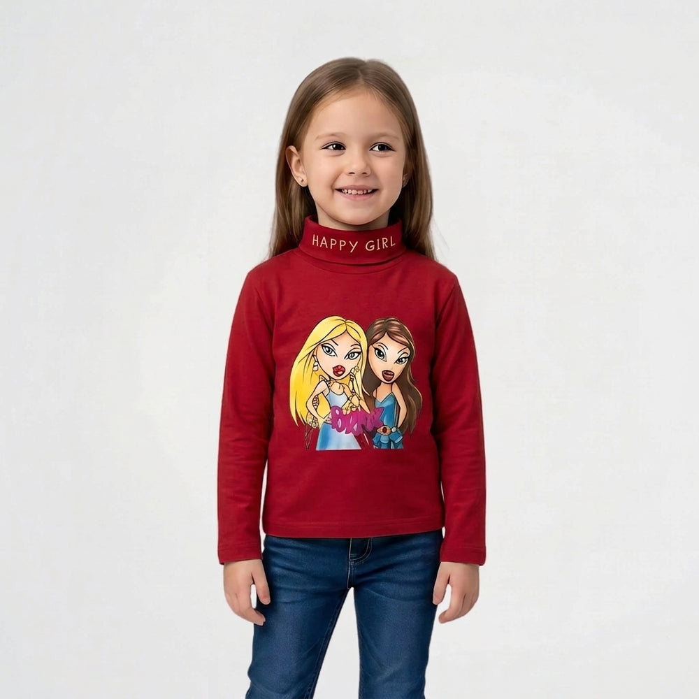 Barbie Red Fleece Roll Neck Pullover