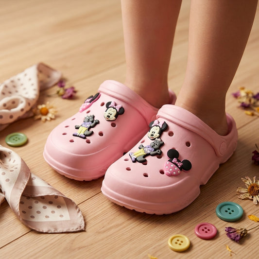 Minnie Mouse And Mrs Fox Pink Clogs
