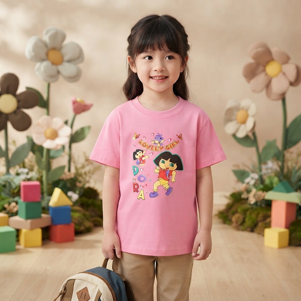 Dora Fuchsia Cotton T-Shirt