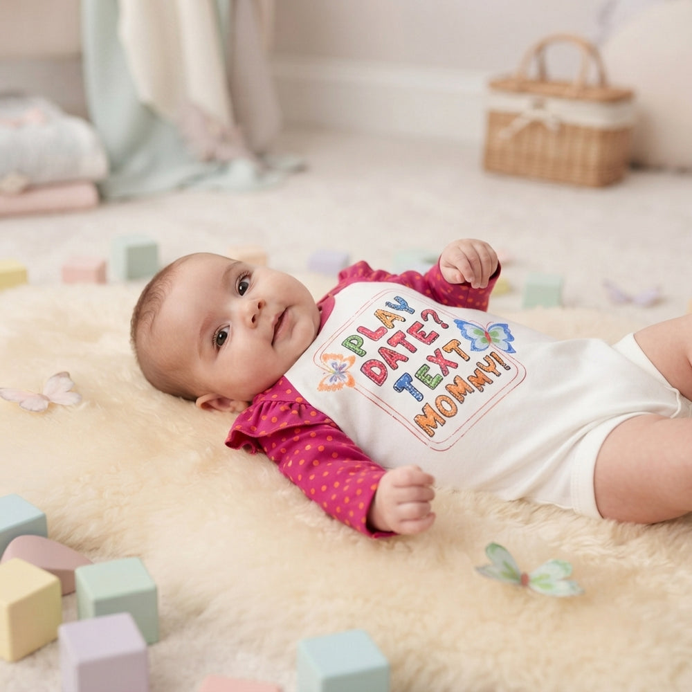 Play Date Text Mommy Cotton Bodysuit