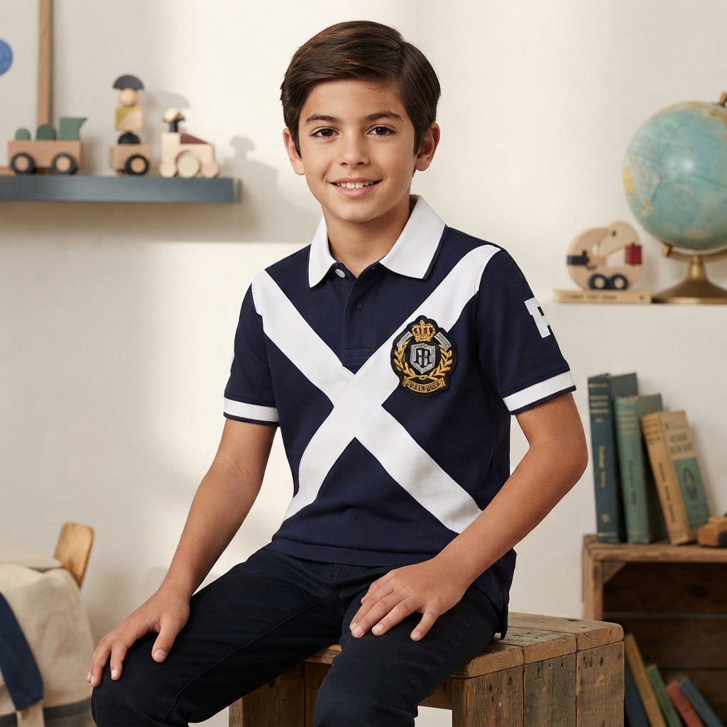 Striped Cotton Short-Sleeved Tommy Hilfiger Shirt