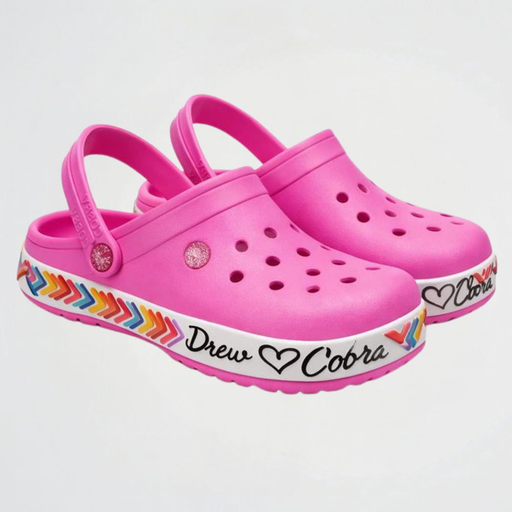 Graphic Fuchsia Clogs