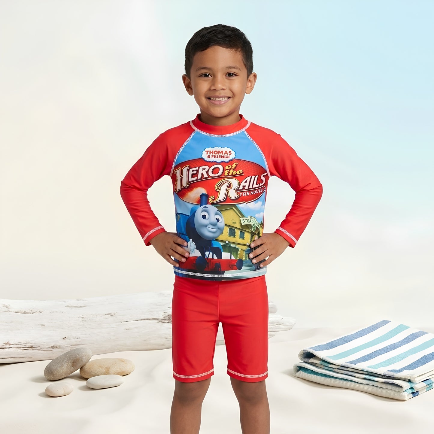 Thomas The Train Rash Guard Swim Set