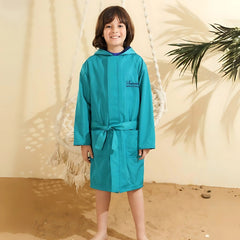 Basic Turquoise Waterproof Swim Robe