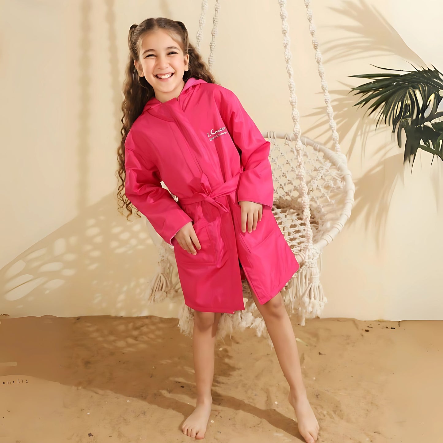 Basic Fuchsia Waterproof Swim Robe