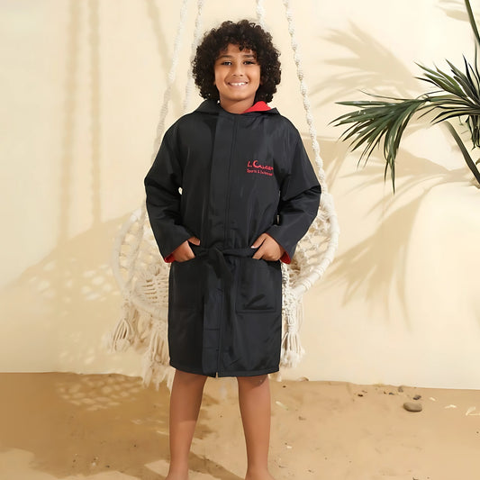 Basic Black Waterproof Swim Robe