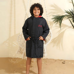 Basic Black Waterproof Swim Robe