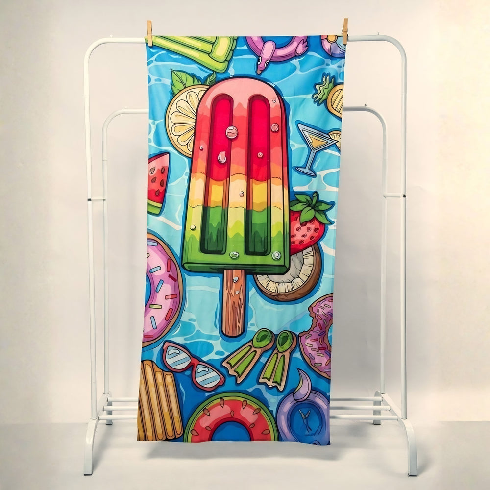 Ice Popsicle Microfiber Beach Towel