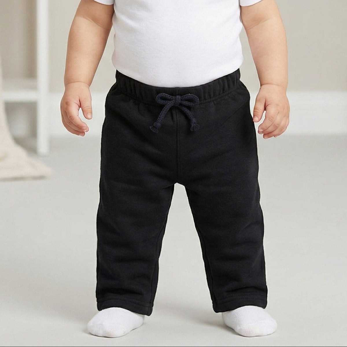 Koala Kids Black Cotton Sweat Pants