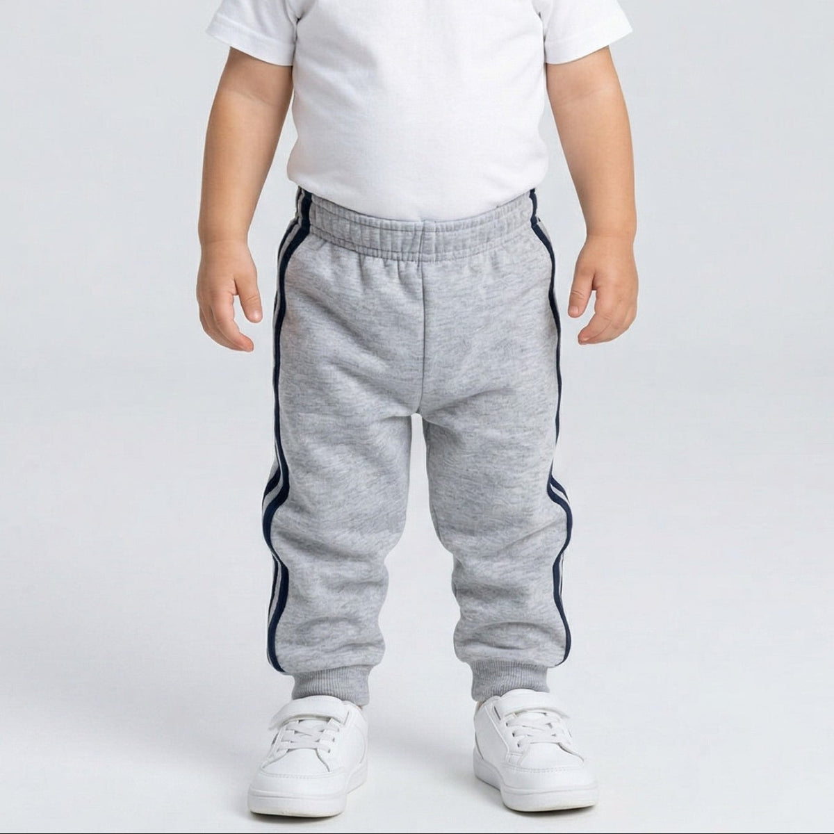 Koala Kids Grey 2 Stripes Cotton Sweat Pants