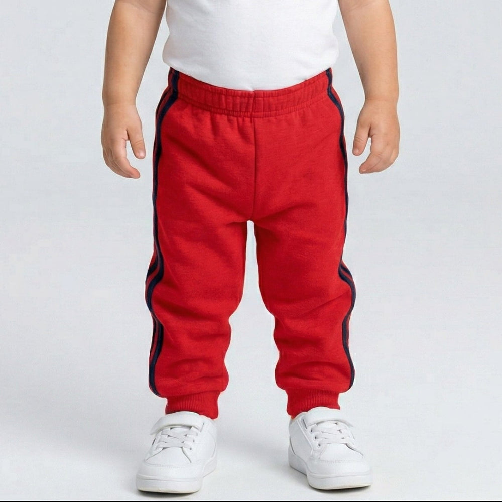 Koala Kids Red 2 Stripes Cotton Sweat Pants