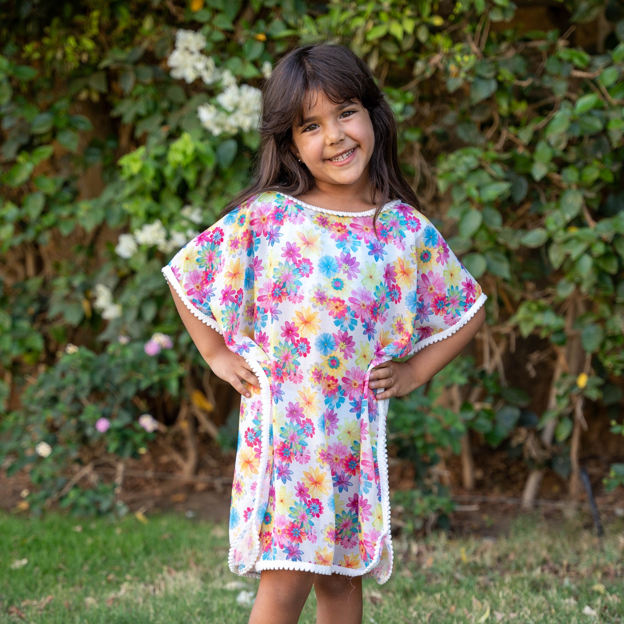 Floral Chiffon Beach Coverup – Little Toes Egypt