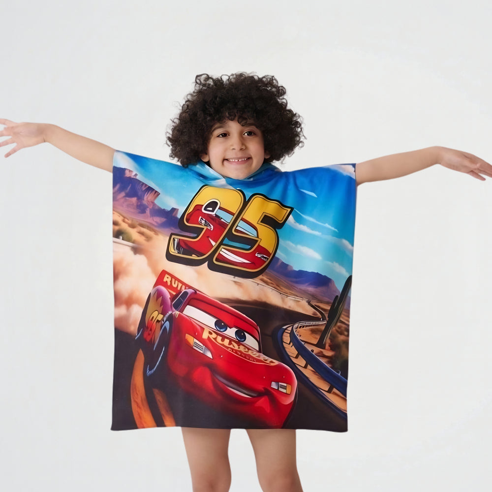 Lightning McQueen Microfiber Beach Poncho