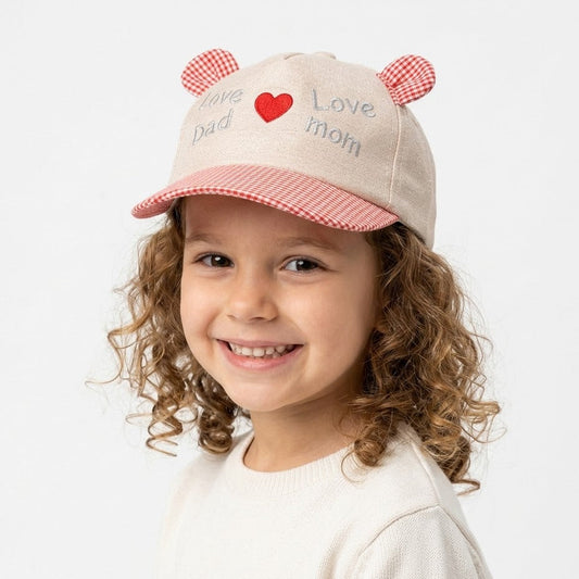 Love Dad And Mom Beige Cap