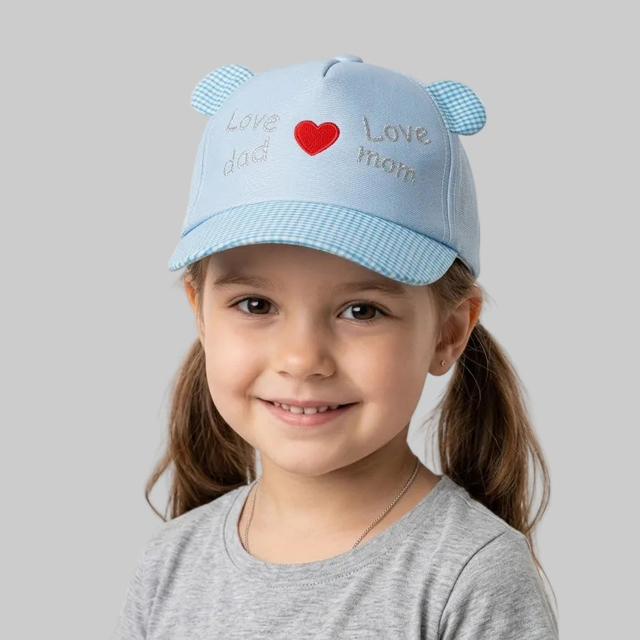 Love Dad And Mom Blue Cap