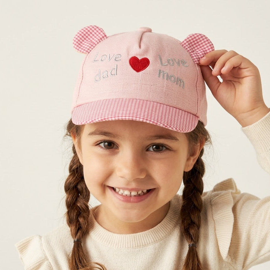Love Dad And Mom Pink Cap