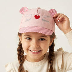Love Dad And Mom Pink Cap
