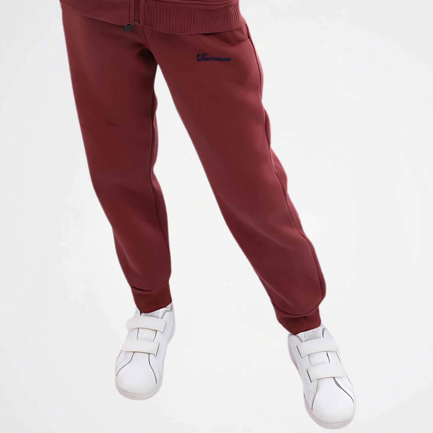 Basic Burgundy Cotton Sweat Pants