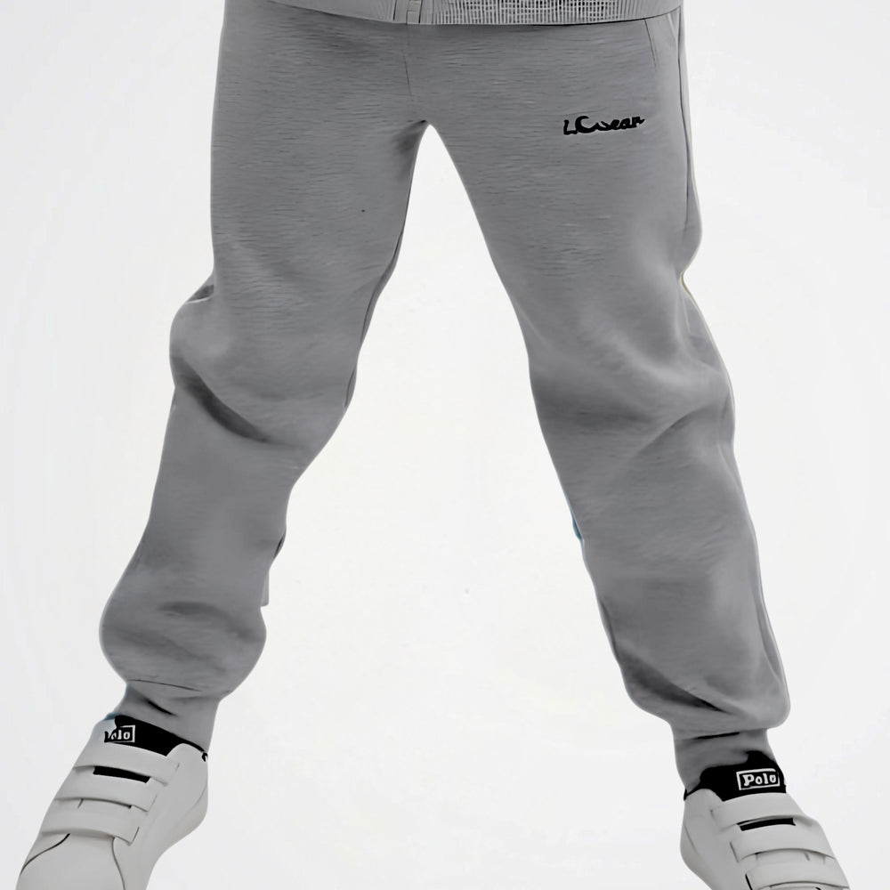 Basic Metallic Grey Cotton Sweat Pants