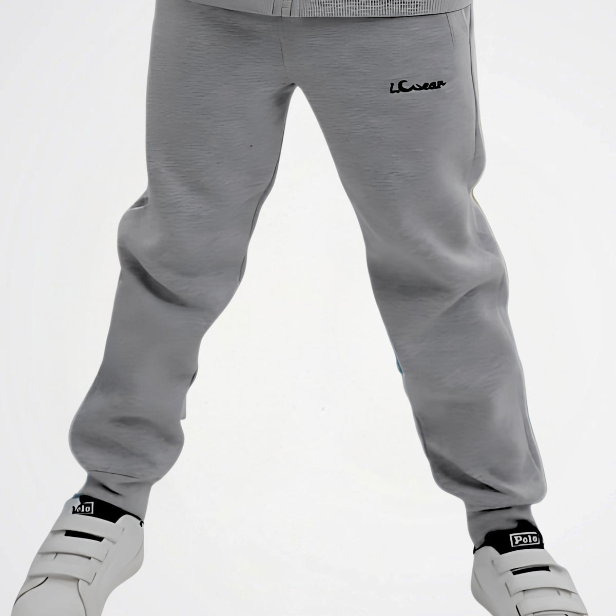 Basic Metallic Grey Cotton Sweat Pants