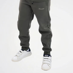 Basic Olive Green Cotton Sweat Pants