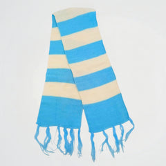 Striped Light Blue knitwear Scarf