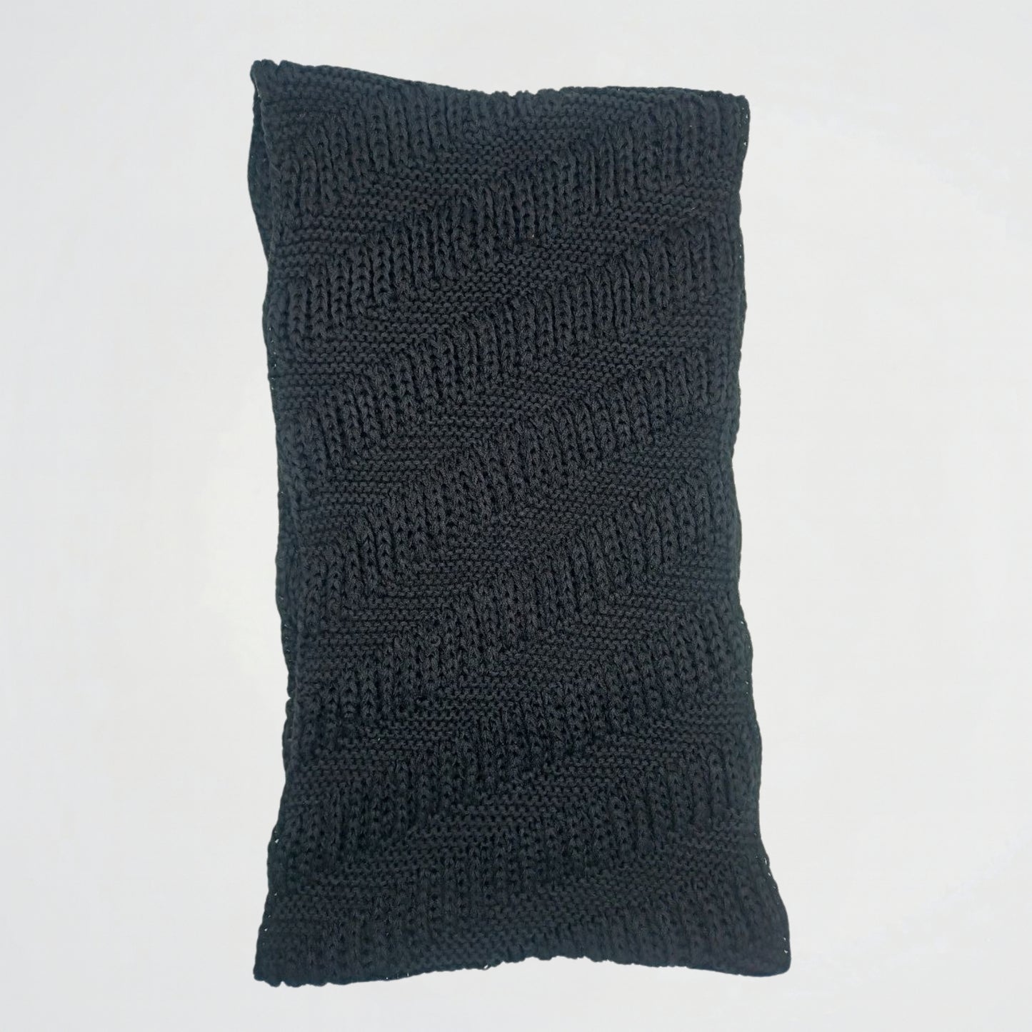 Rounded Black knitwear Scarf