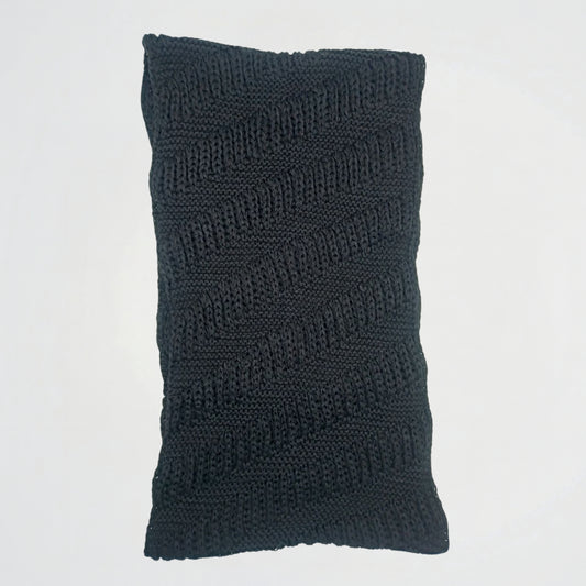 Rounded Black knitwear Scarf