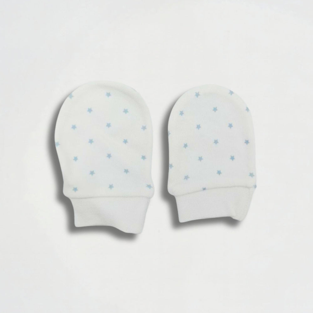 Stars White Wool Gloves