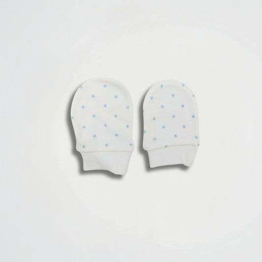 Stars White Wool Gloves