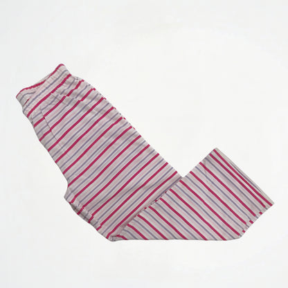 Striped Pink Cotton Pyjama Pants