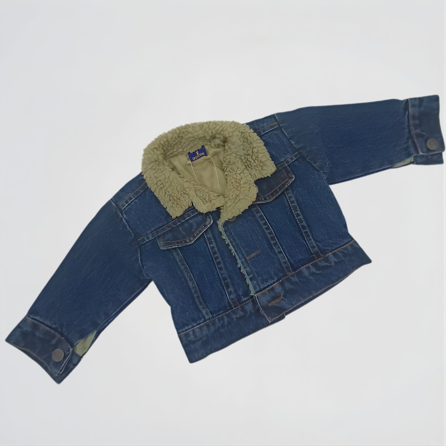 Basic Fur Collar Denim Jacket