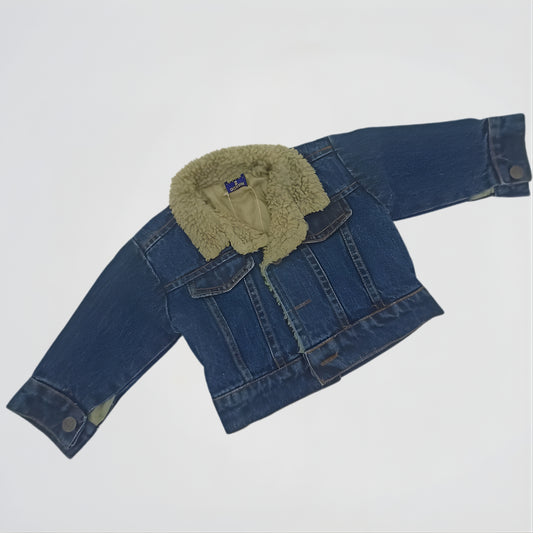 Basic Fur Collar Denim Jacket