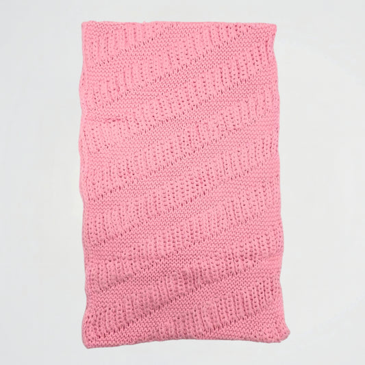 Rounded Pink knitwear Scarf