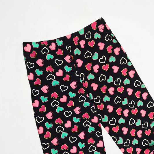 Hearts Pattern Navy Cotton Pyjama Pants