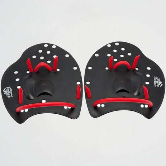 professional Swimming Black/Red Hand Paddles
