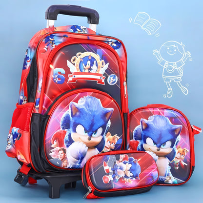 Sonic Backpack/Trolley Bag School Set