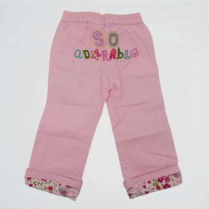 So Adorable Floral Pink Denim Pants