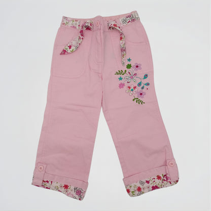 So Adorable Floral Pink Denim Pants