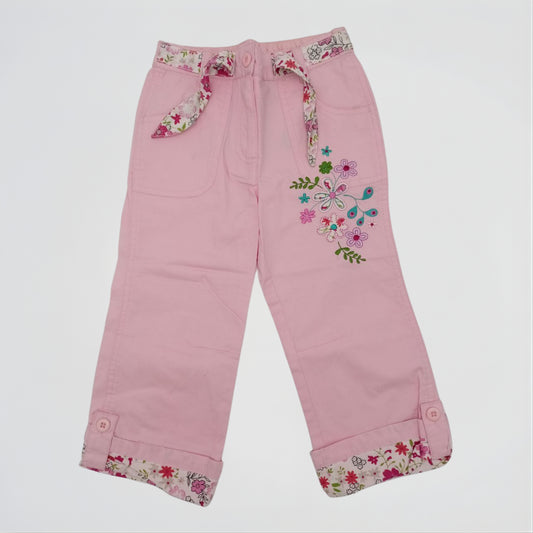 So Adorable Floral Pink Denim Pants
