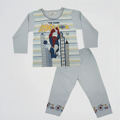 Spiderman The Name Grey Cotton Pyjama Set