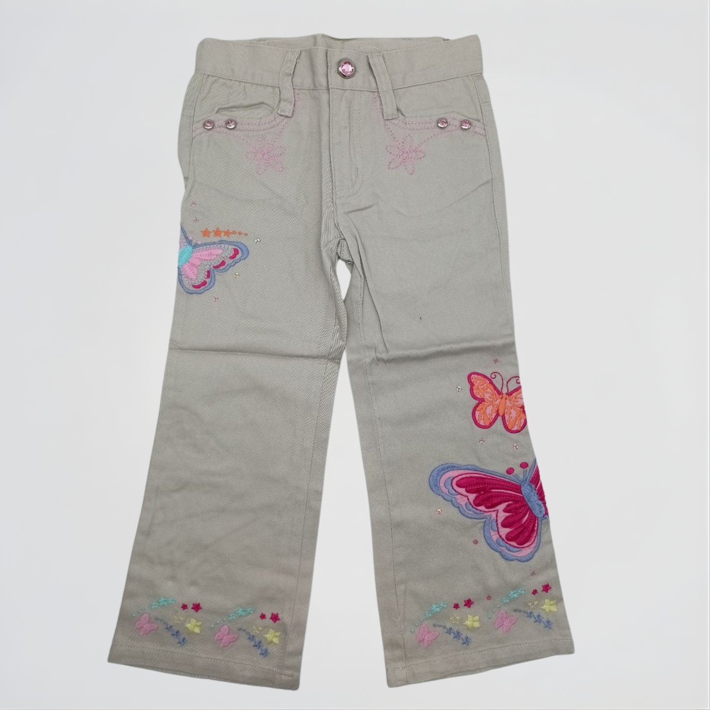Butterfly Off White Denim Pants
