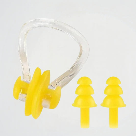 Soft Yellow Silicone Nose clip And Earplugs